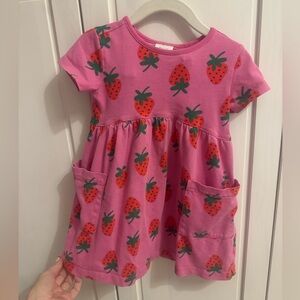 Pink strawberry print Hanna Andersson play dress